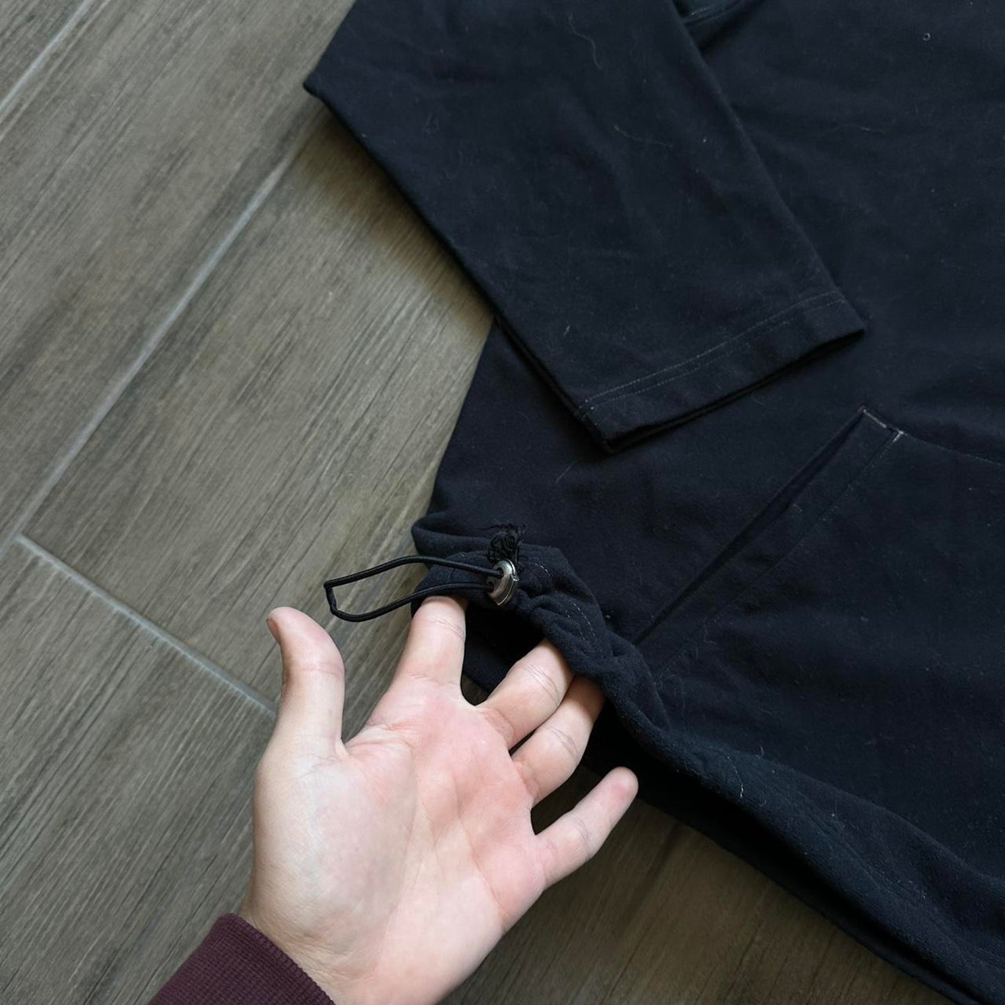 Adidas black fleece y2k quarter zip hoodie