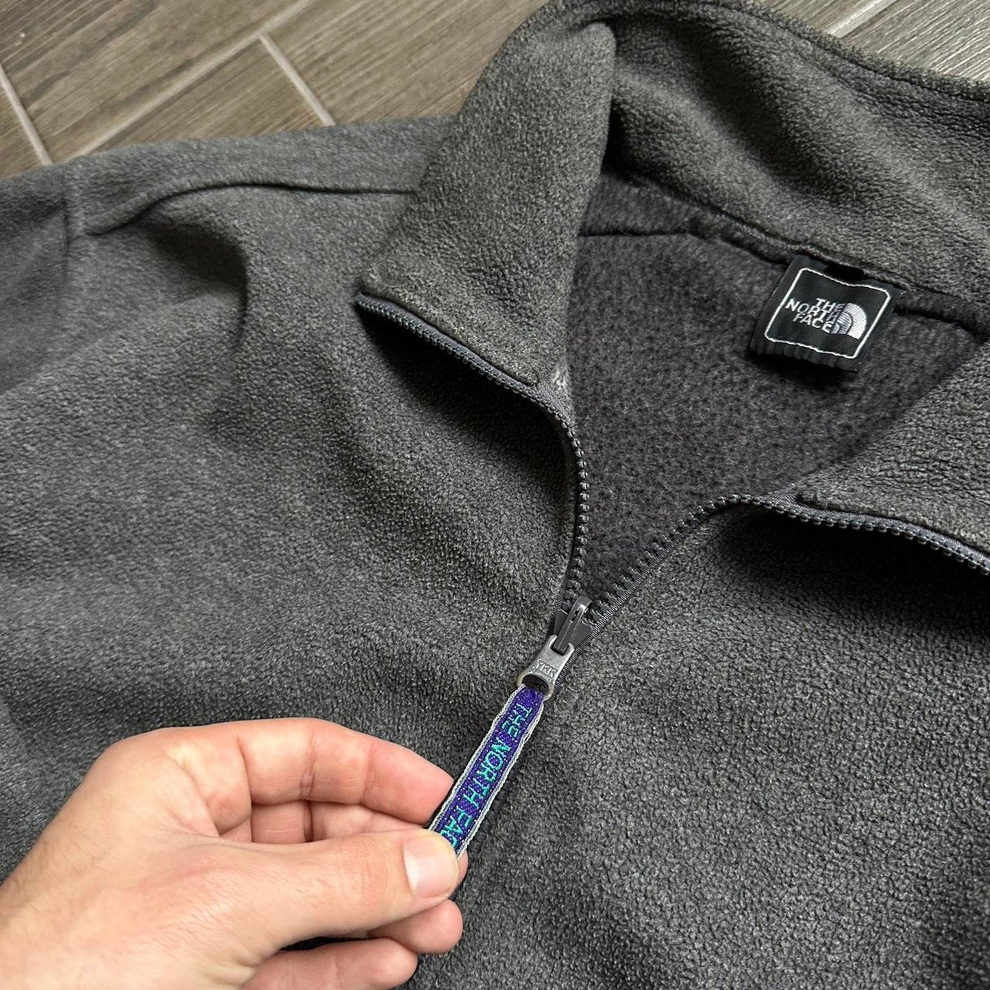 The North Face grey zip vintage gorpcore fleece jumper