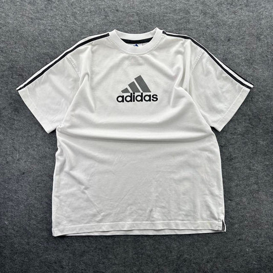 Adidas white t shirt with black
