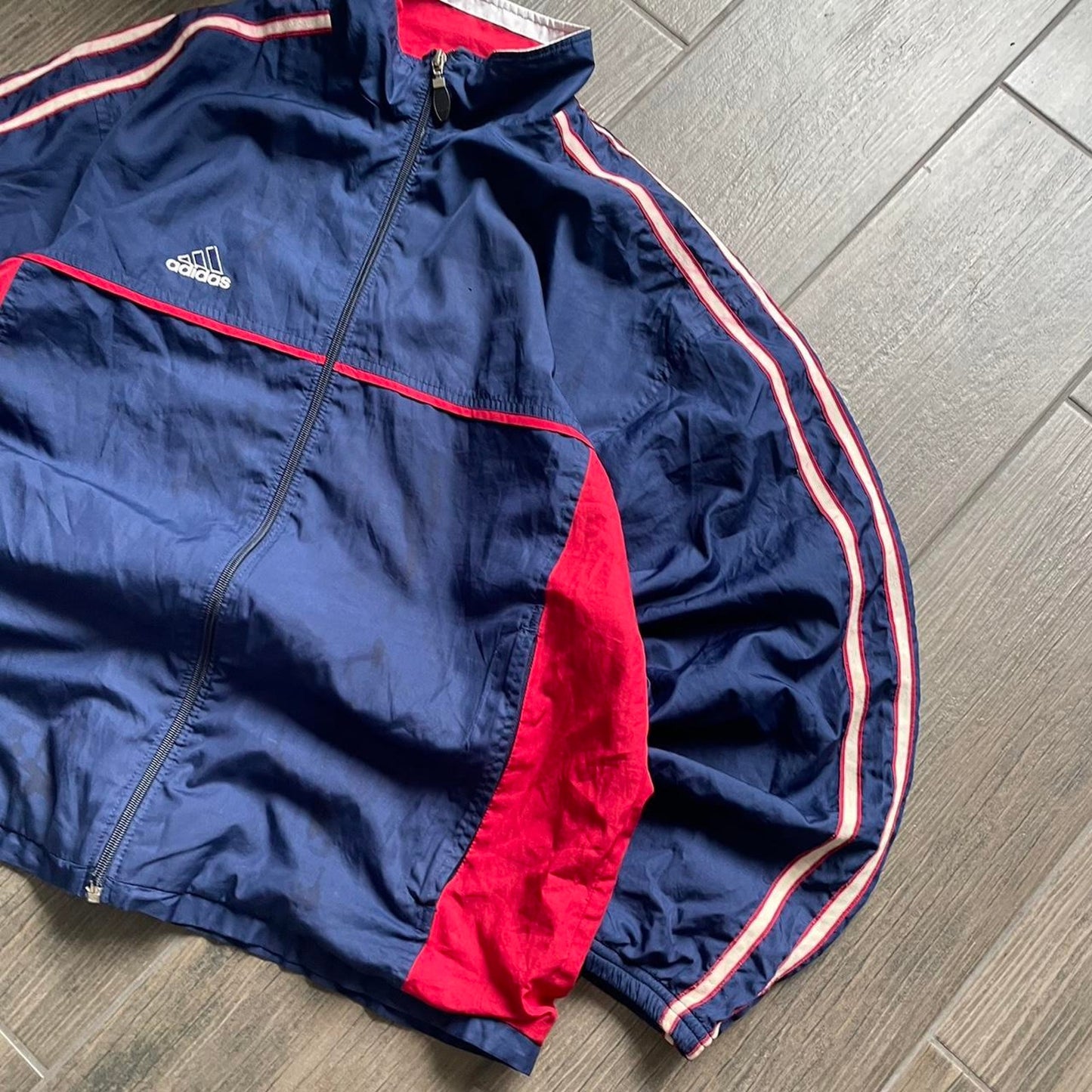 Adidas nylon navy vintage baggy y2k L jacket