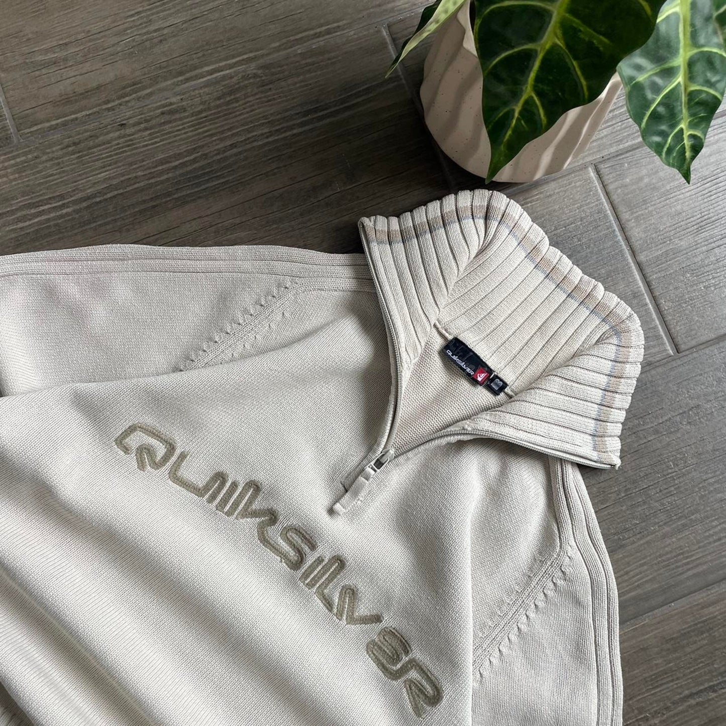 Quiksilver knitt 1/3 zip surf jumper