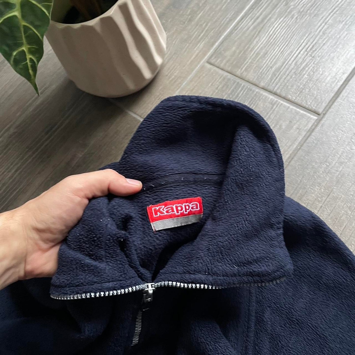 Kappa fleece navy y2k baggy jumper