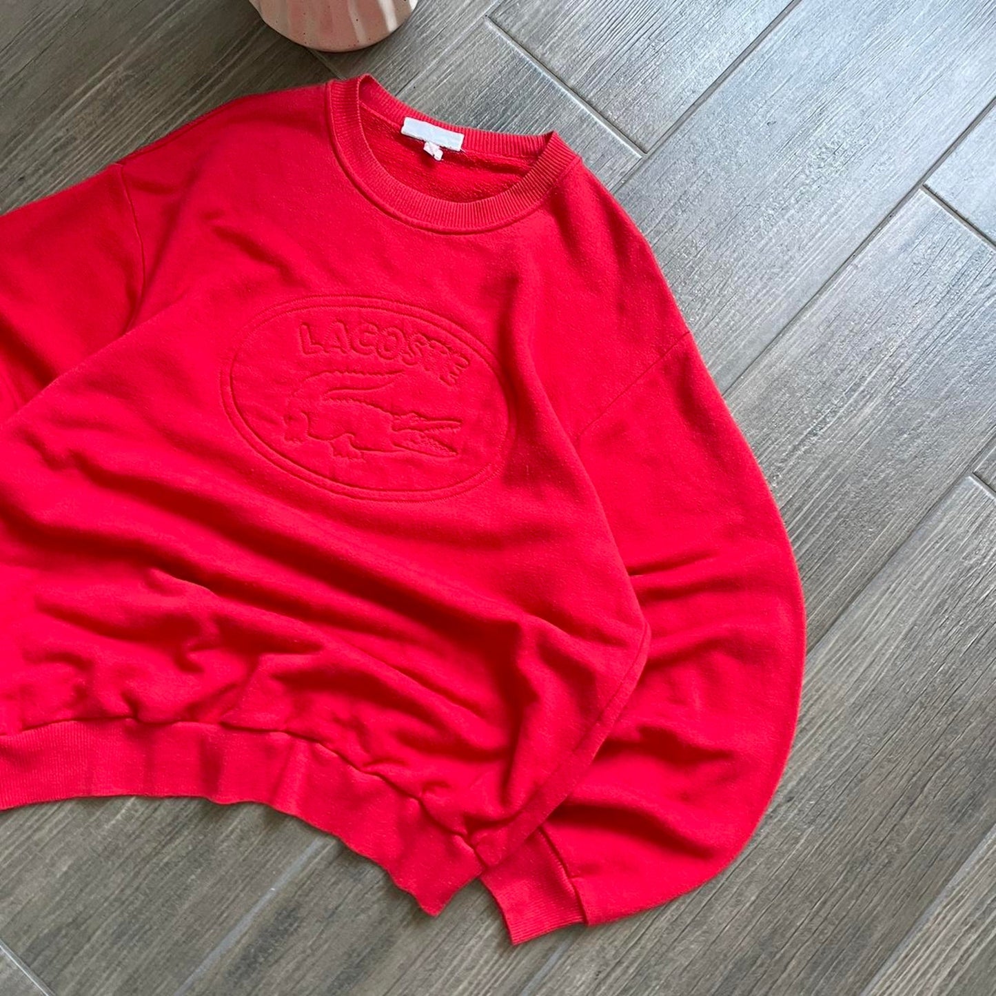 Lacoste big logo baggy vintage 90s sweatshirt