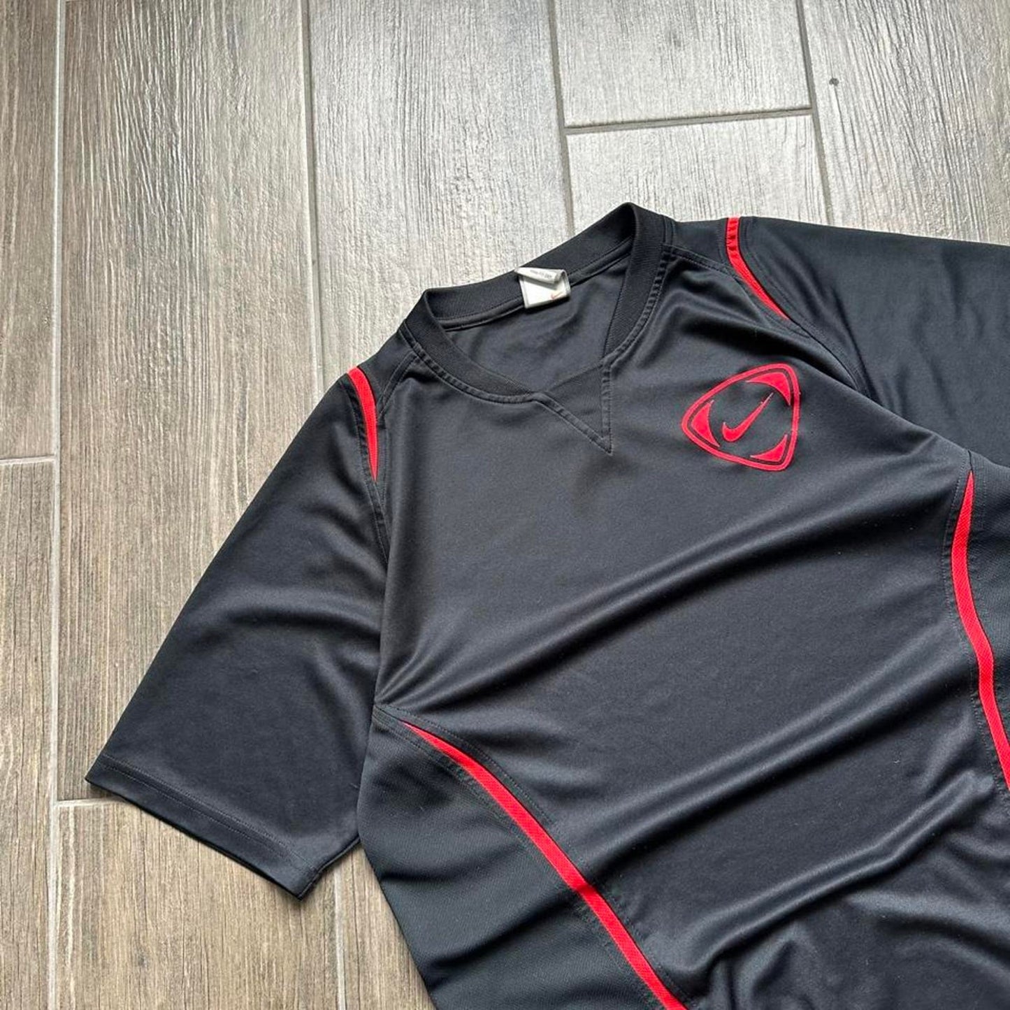 Nike black and red soccer jersey