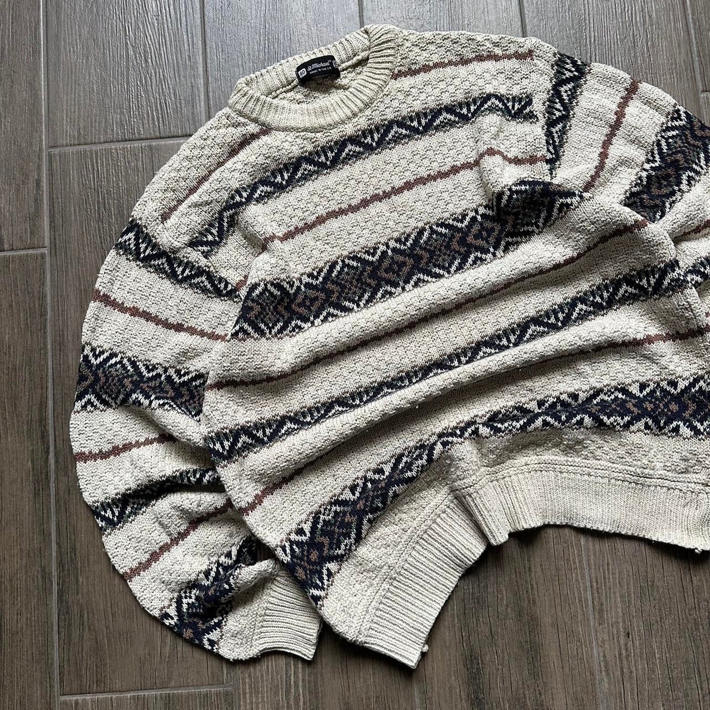 Y2k vintage made in UK grandpacore M-L sweater