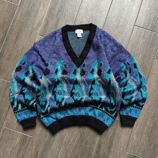 90s vintage winter sweater jumper L