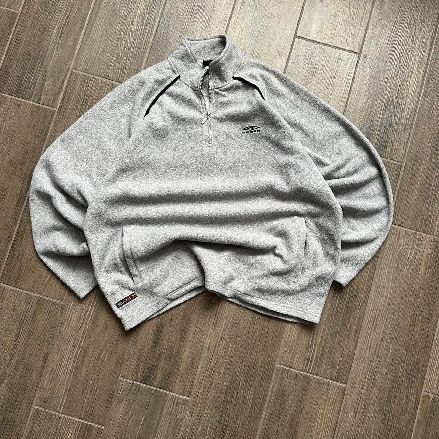 Umbro grey quarter zip fleece sweatshirt
