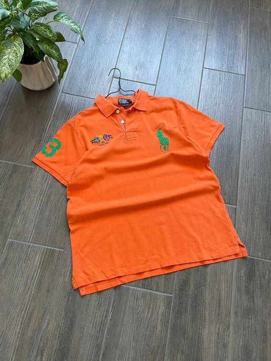 Polo Ralph Lauren y2k orange polo shirt