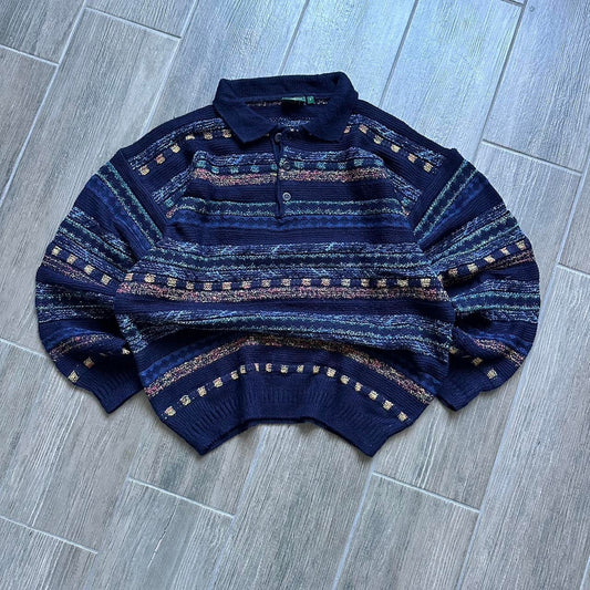 Y2k vintage grandpacore coogi style sweater