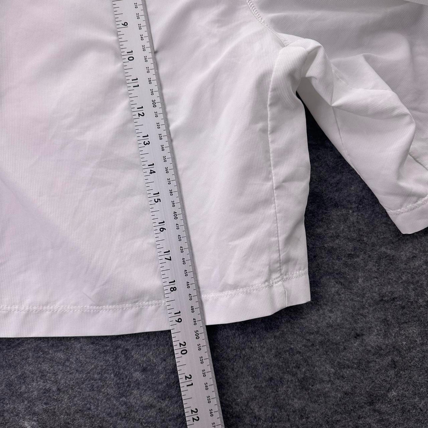 Nike white shorts with black