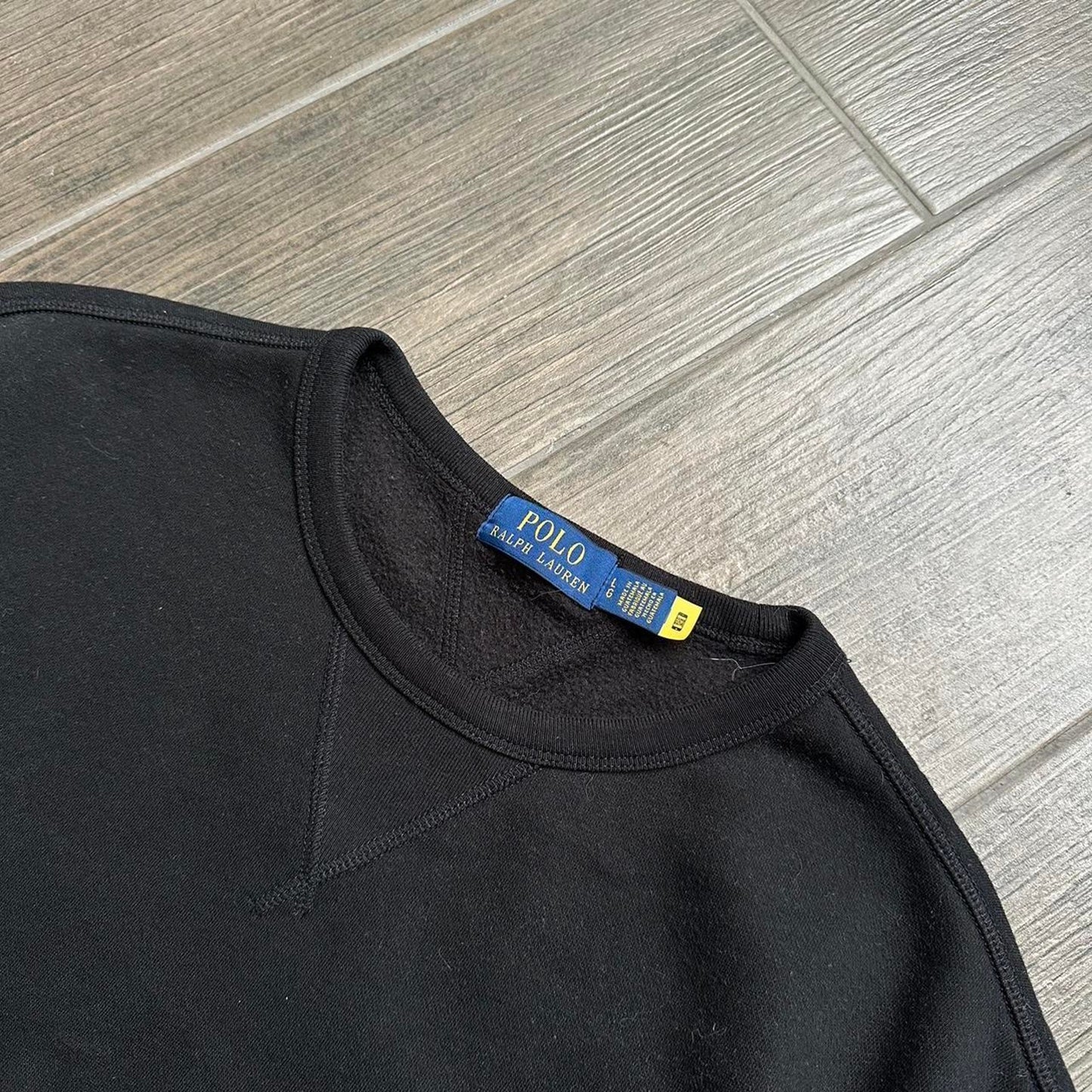 Polo Ralph Lauren black y2k baggy casual sweatshirt