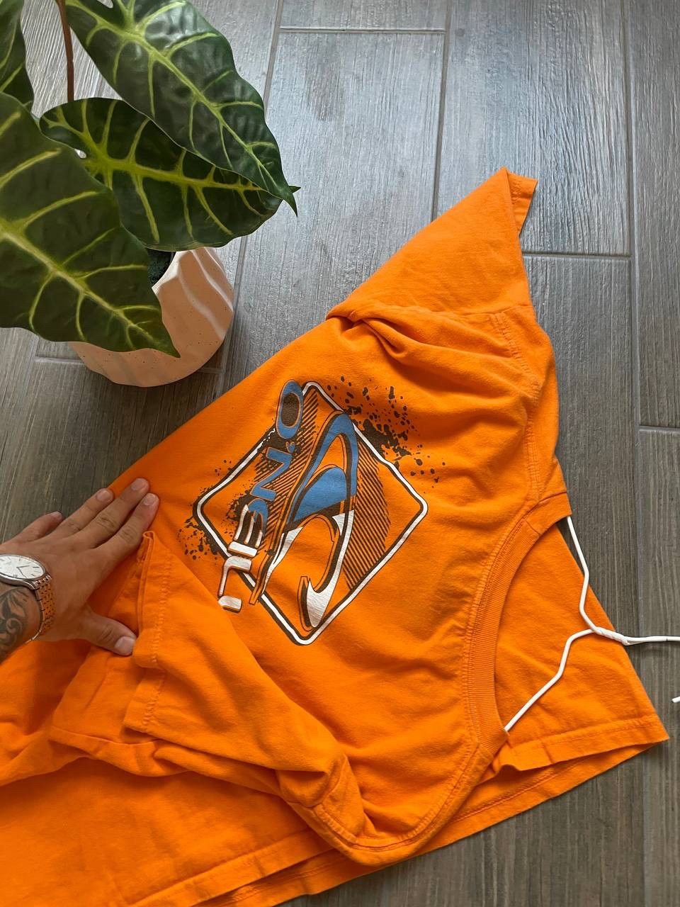 Oneill orange vintage baggy surf t-shirt