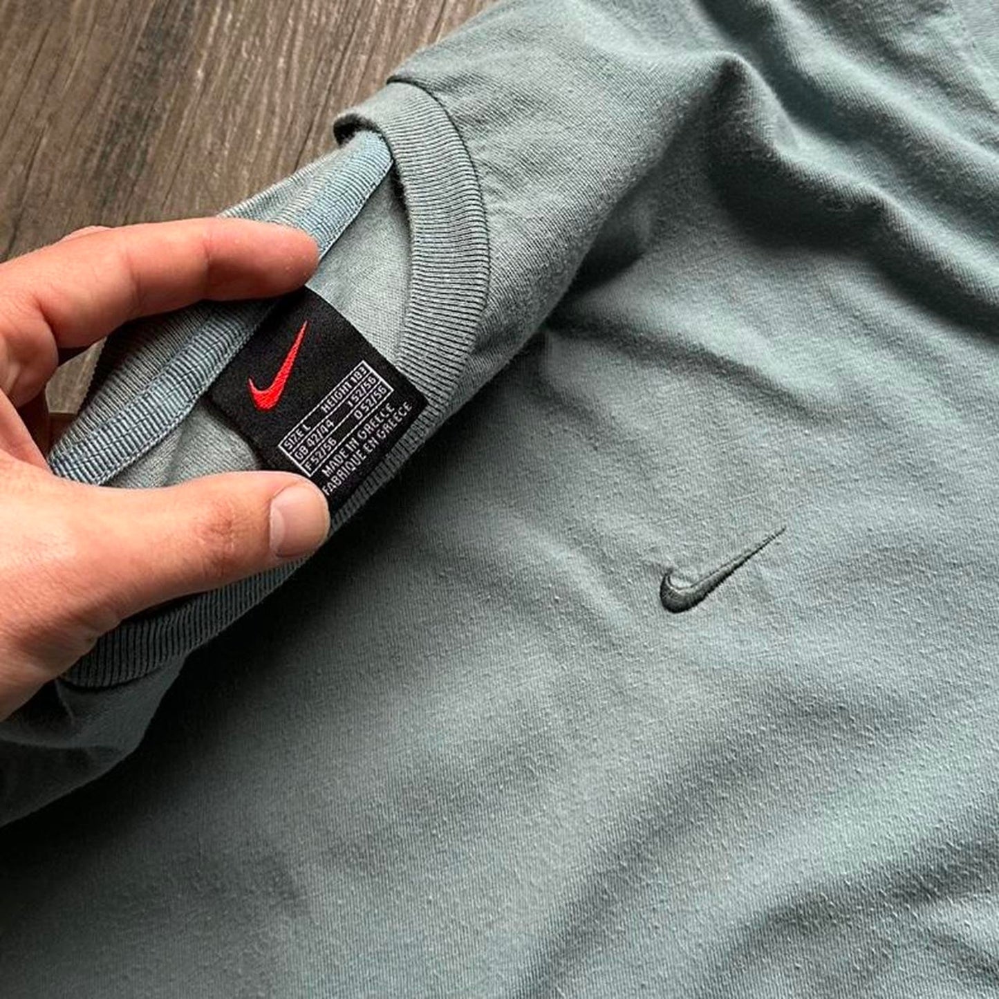 Nike grey cotton t-shirt with embroidered logo