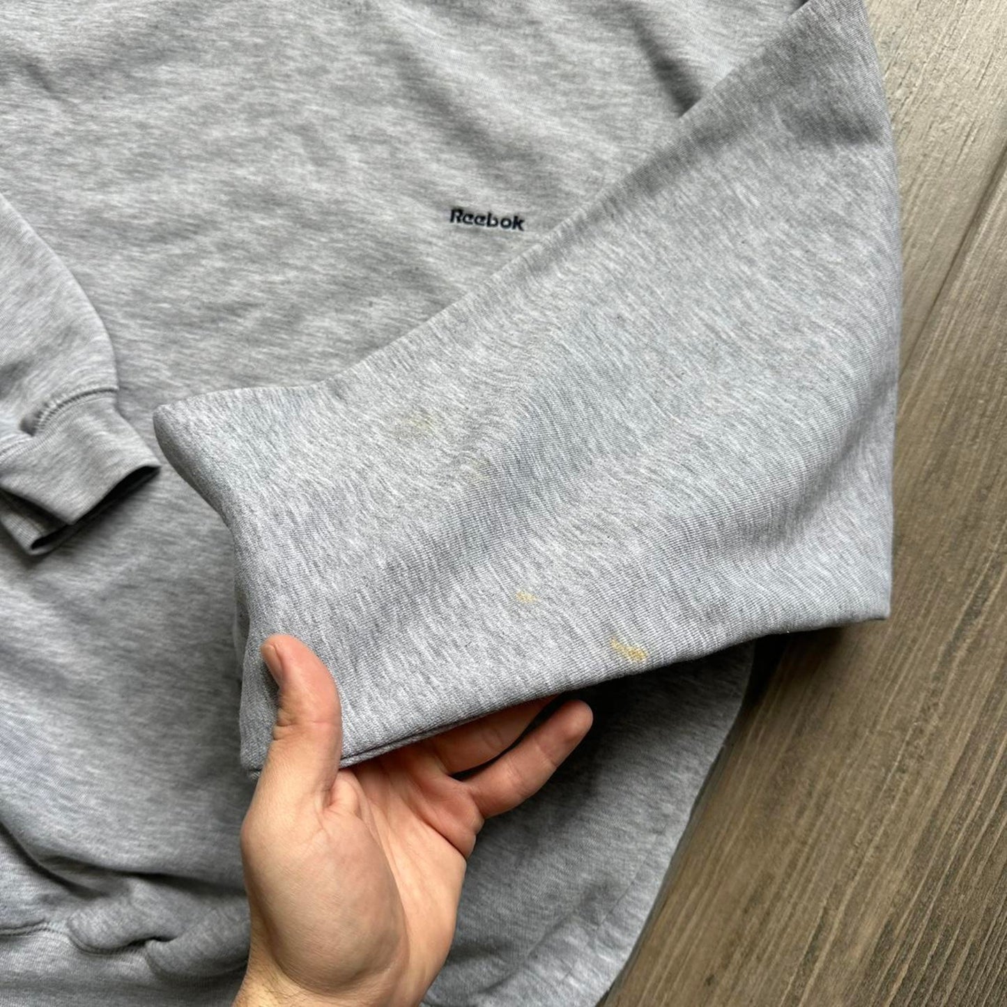 Grey reebok crewneck sweatshirt