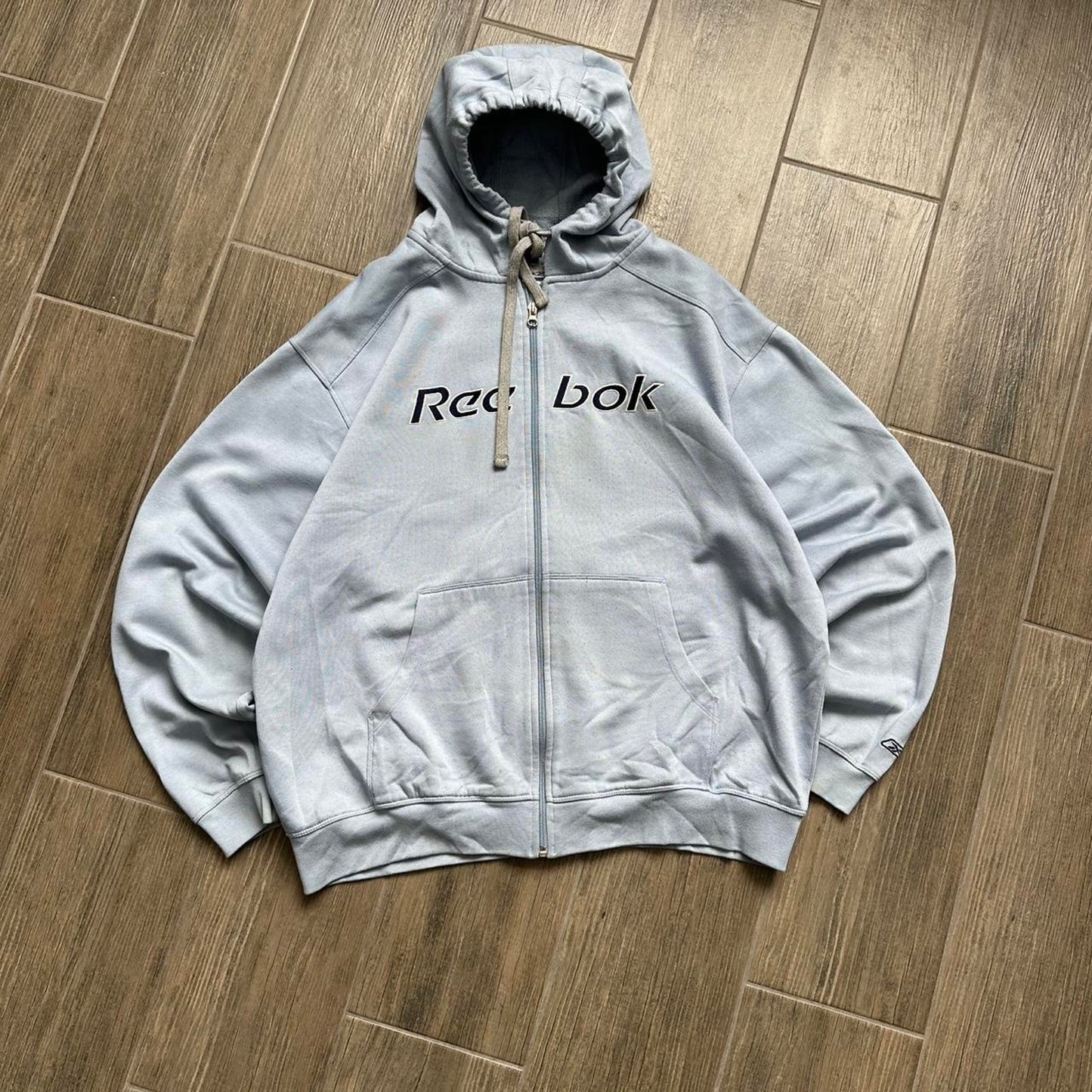 Reebok blue zip up hoodie