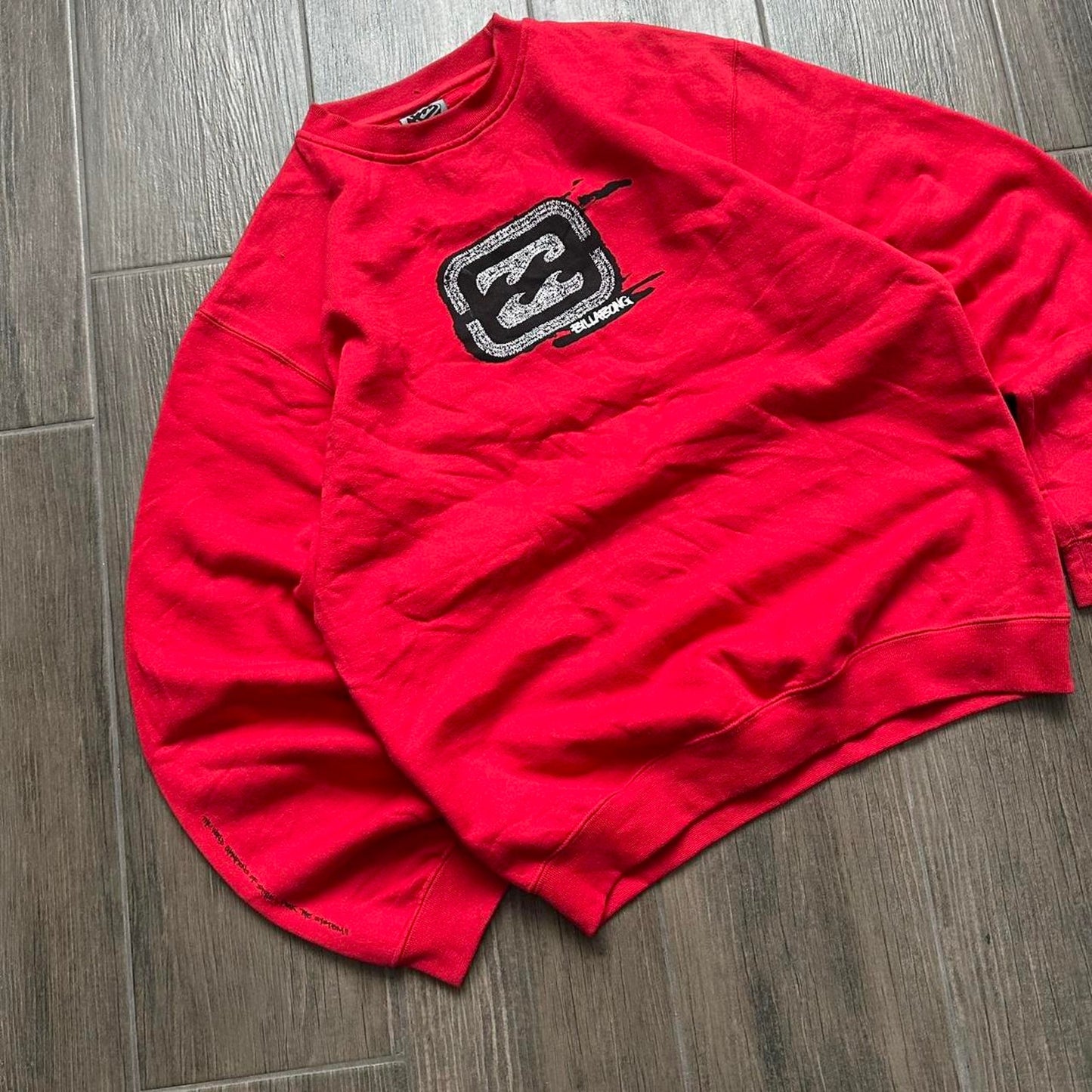 Billabong red crewneck sweatshirt