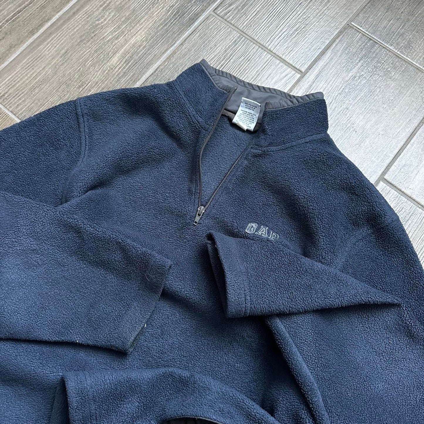 Gap navy fleece boxy fit y2k L jumper