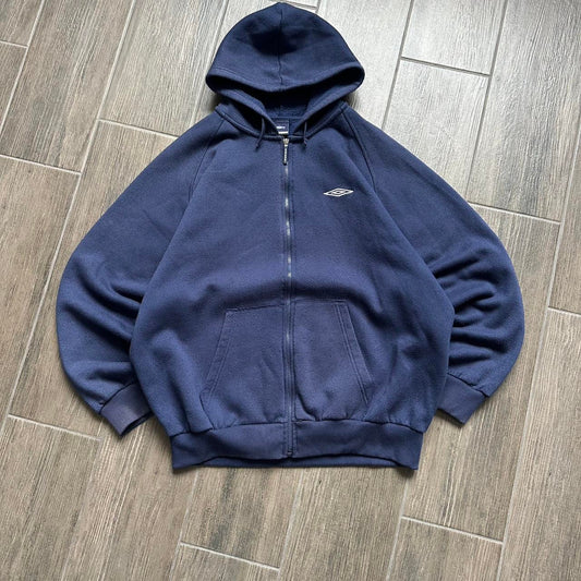 Umbro navy zip y2k XL hoodie