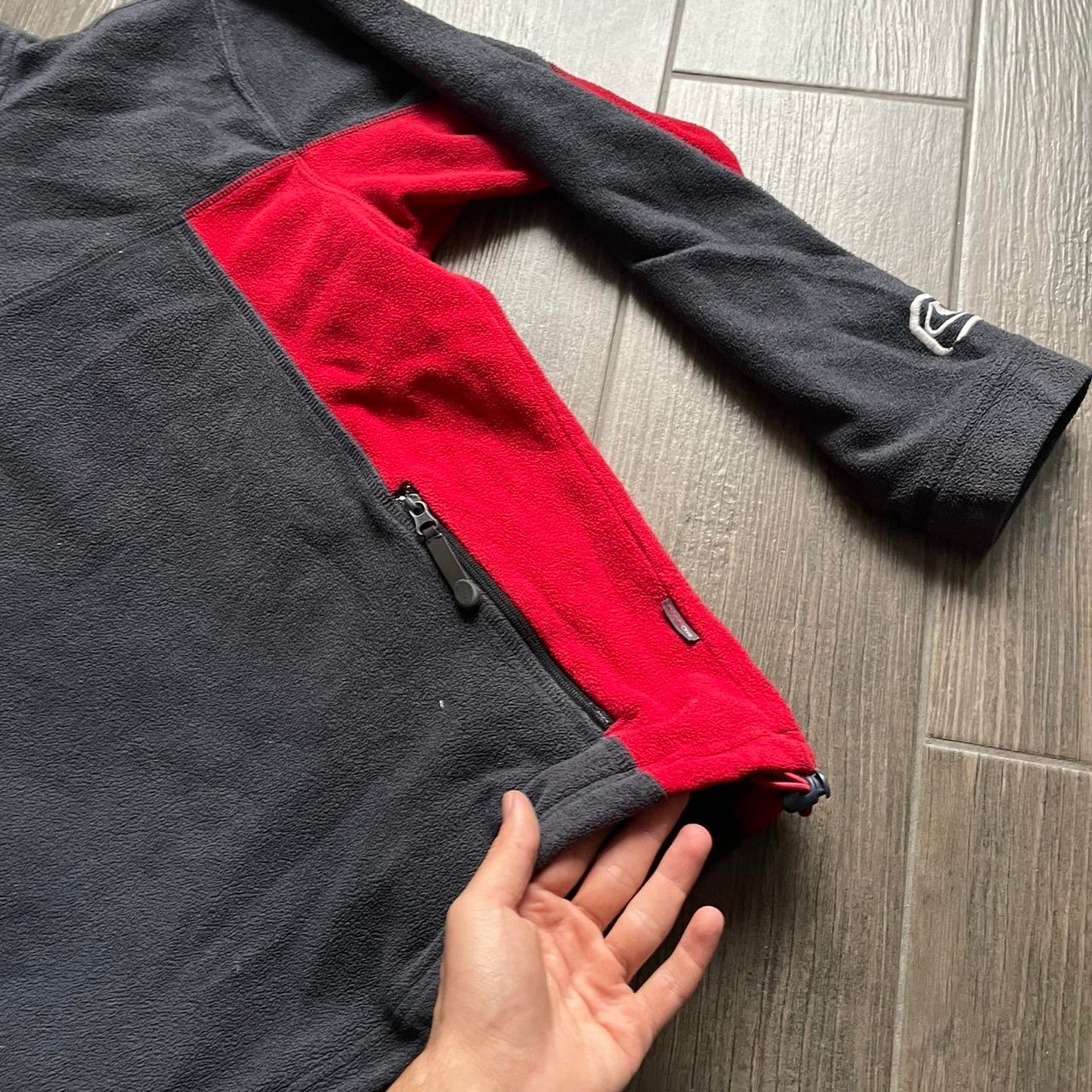 Y2K Oneill fleece grey baggy surf jumper M