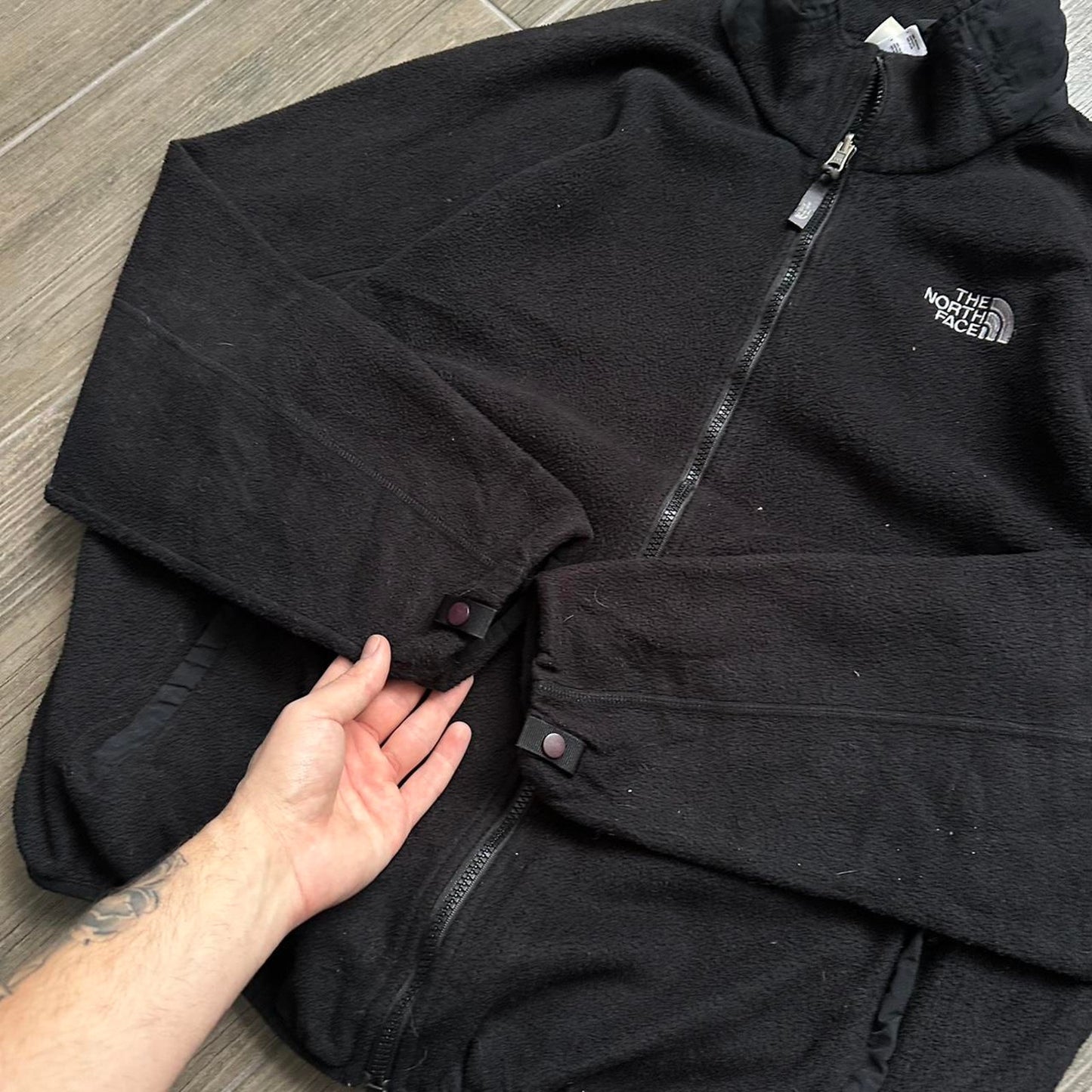 The North Face black zip winter fleece jacket