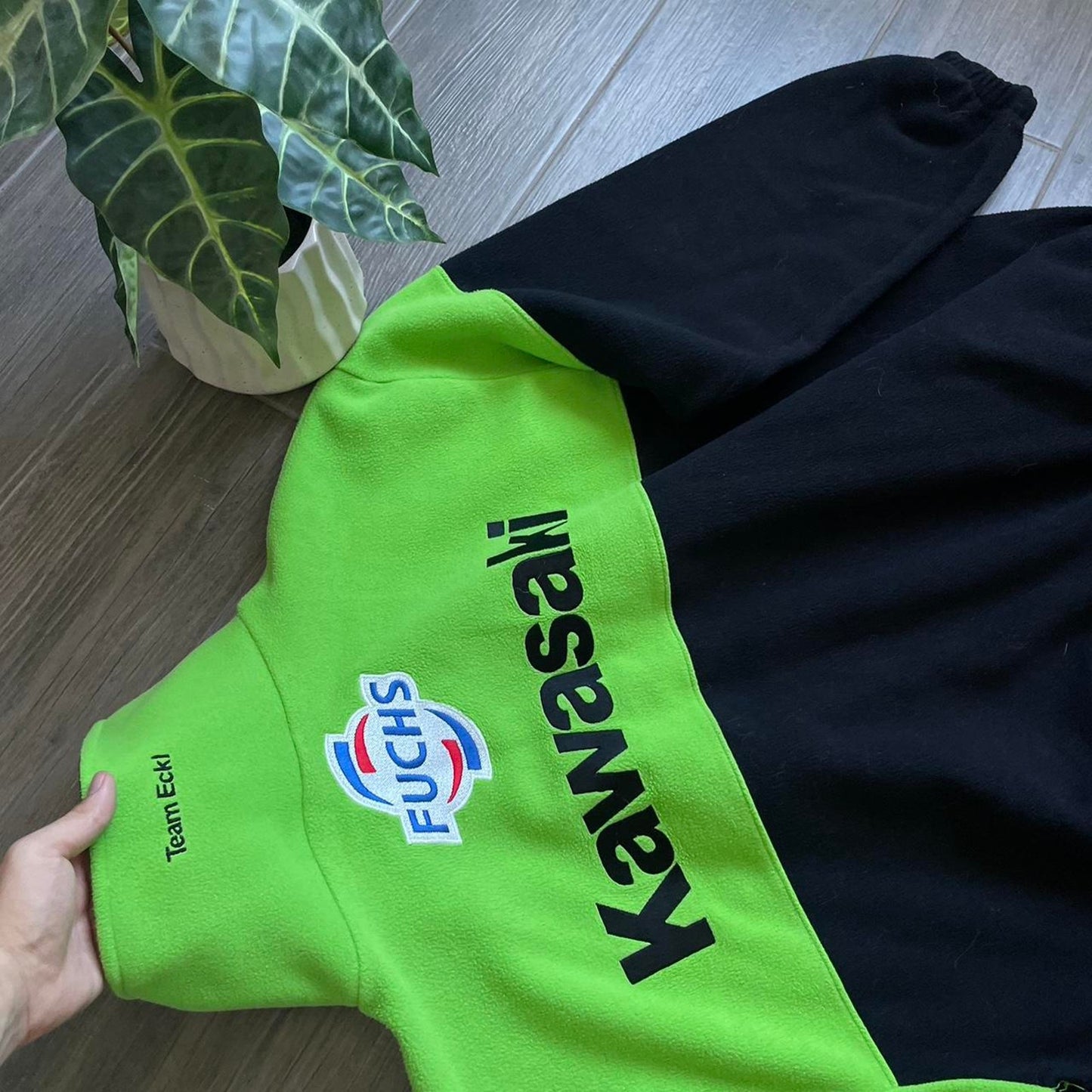 Kawasaki y2k moto fleece jumper
