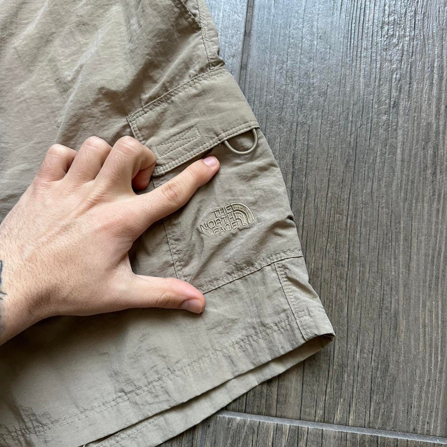 The North Face women tan cargo shorts