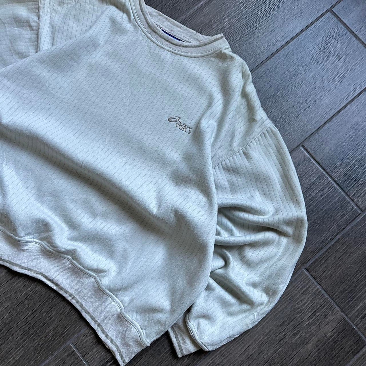 Asics beige oversized y2k sport L-XL sweatshirt