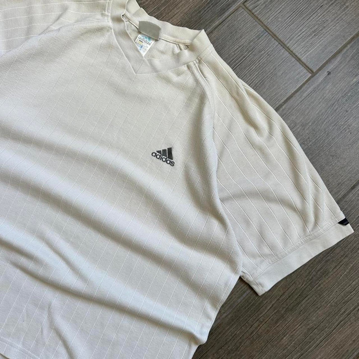 Adidas white cropped tee