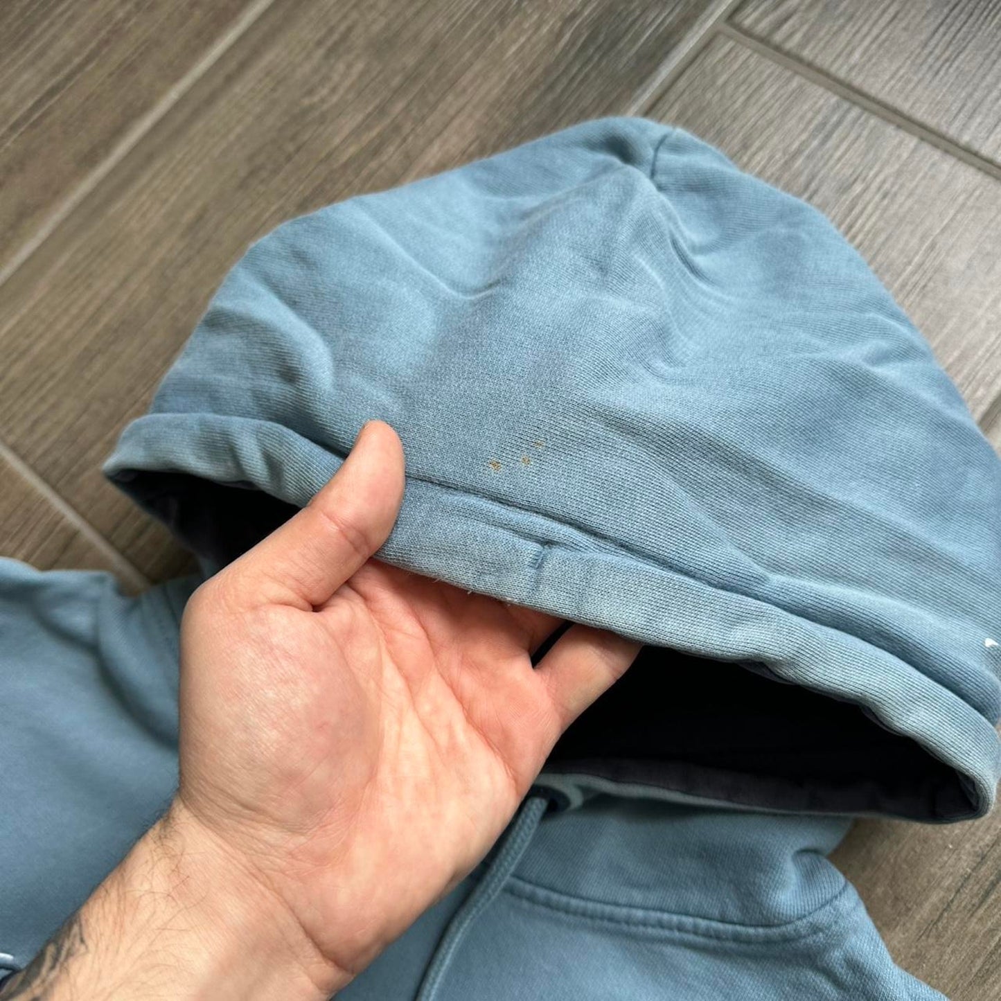 Animal blue hoodie with embroidered