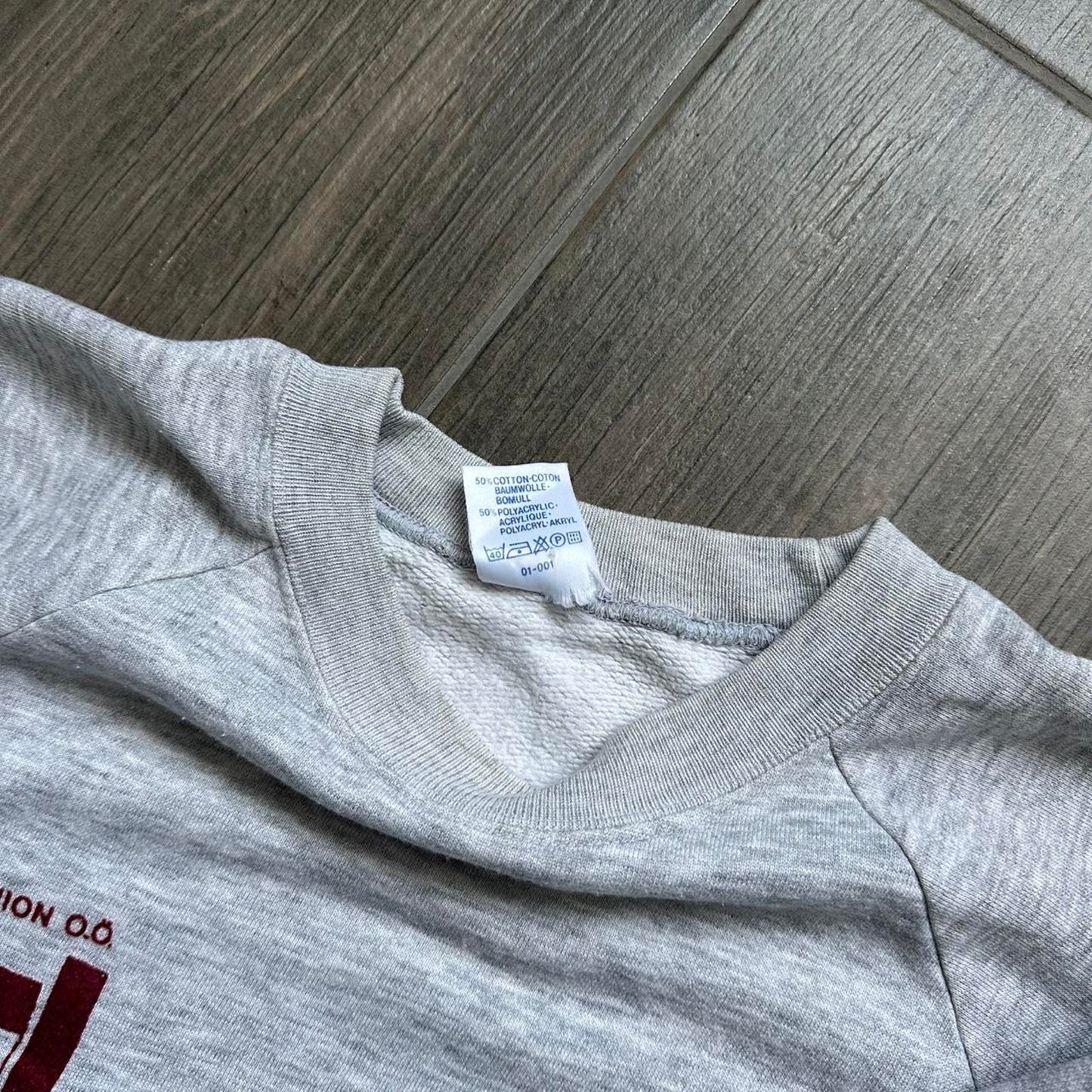 Nike grey 80s crewneck sweatshirt with red accents