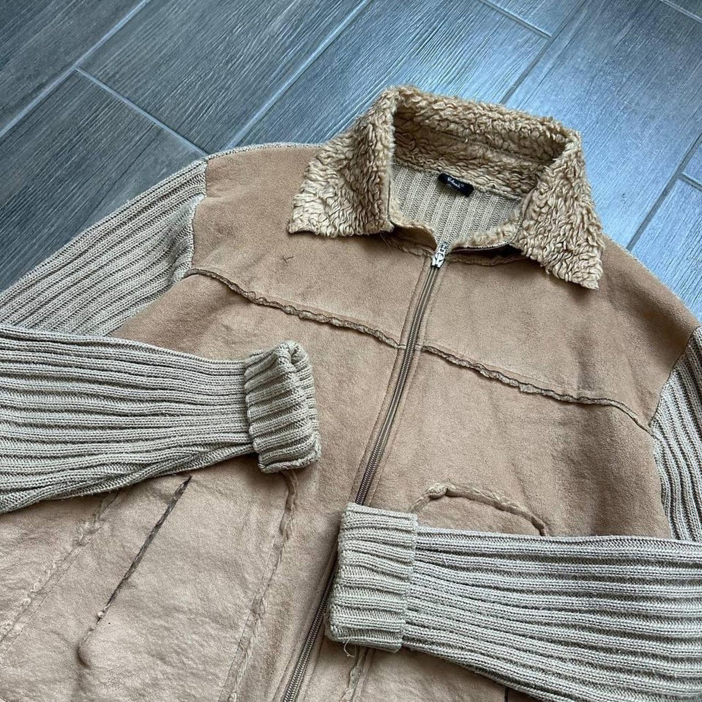 Y2k Japanese style vintage knitted jacket