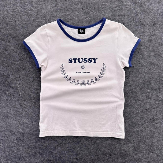 Stüssy Women's White Baby T-Shirt