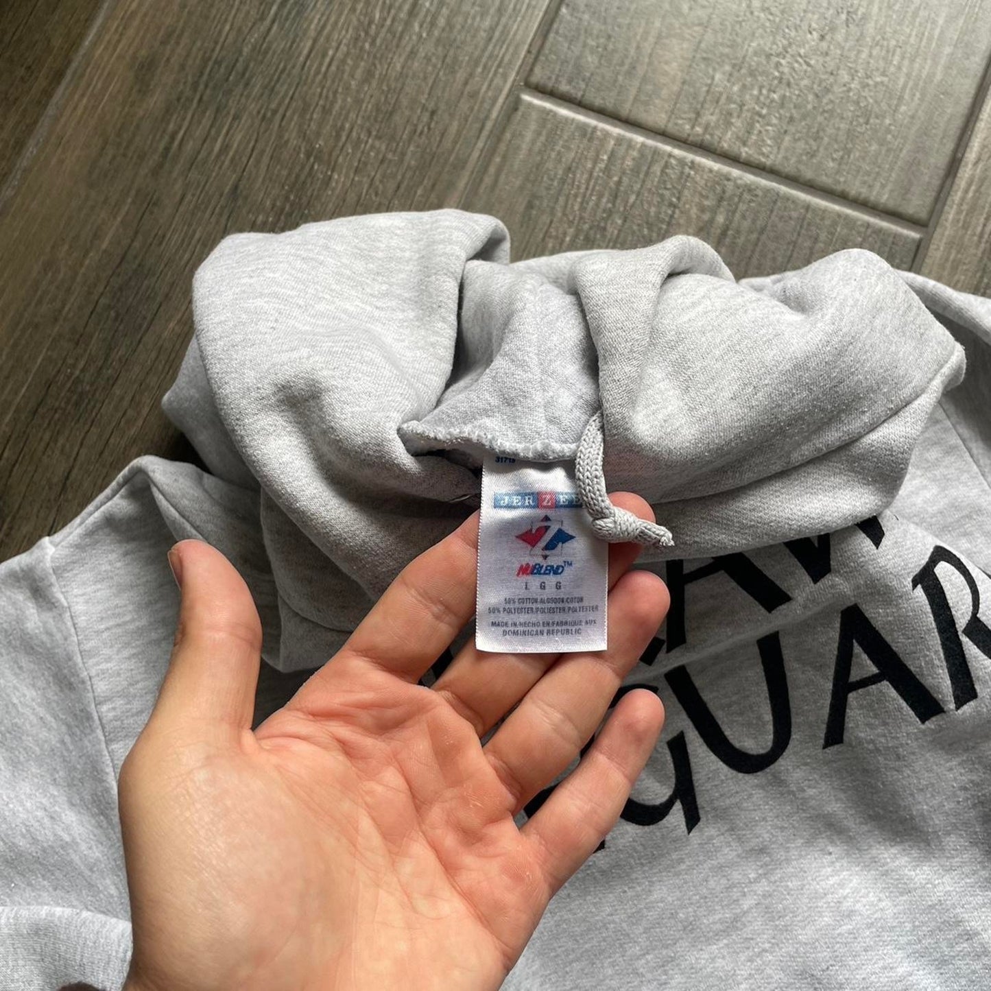 Vintage surfwear grey y2k baggy vintage L hoodie