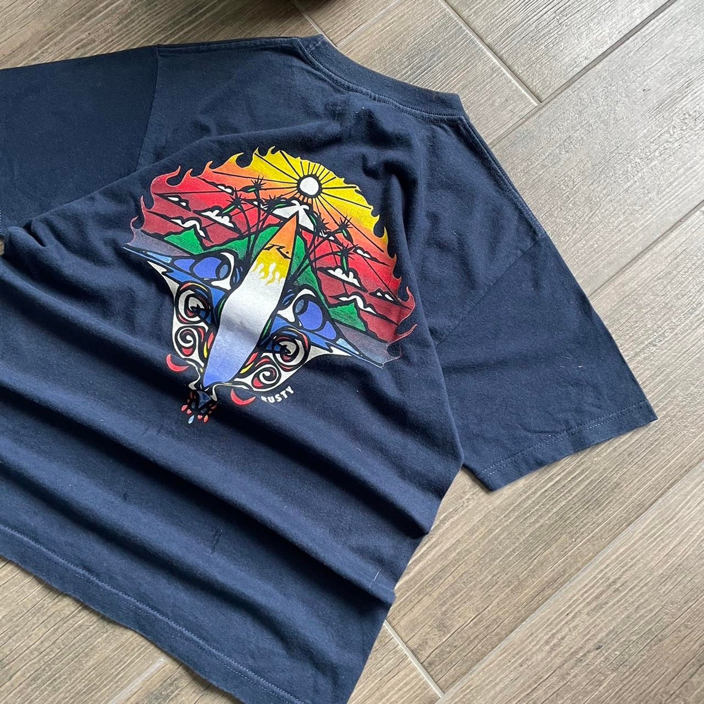 Rusty y2k vintage navy baggy M tee