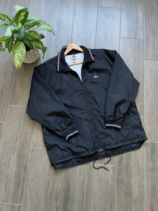 Adidas black drill y2k jacket