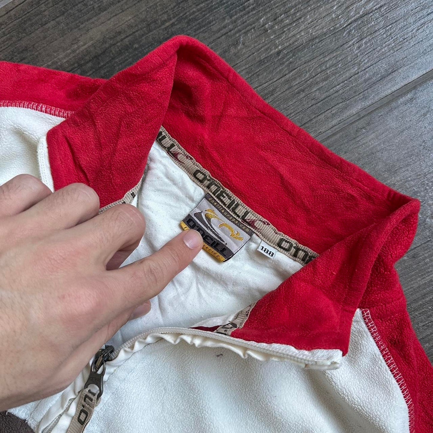 Oneill fleece Y2K baggy surf jumper L