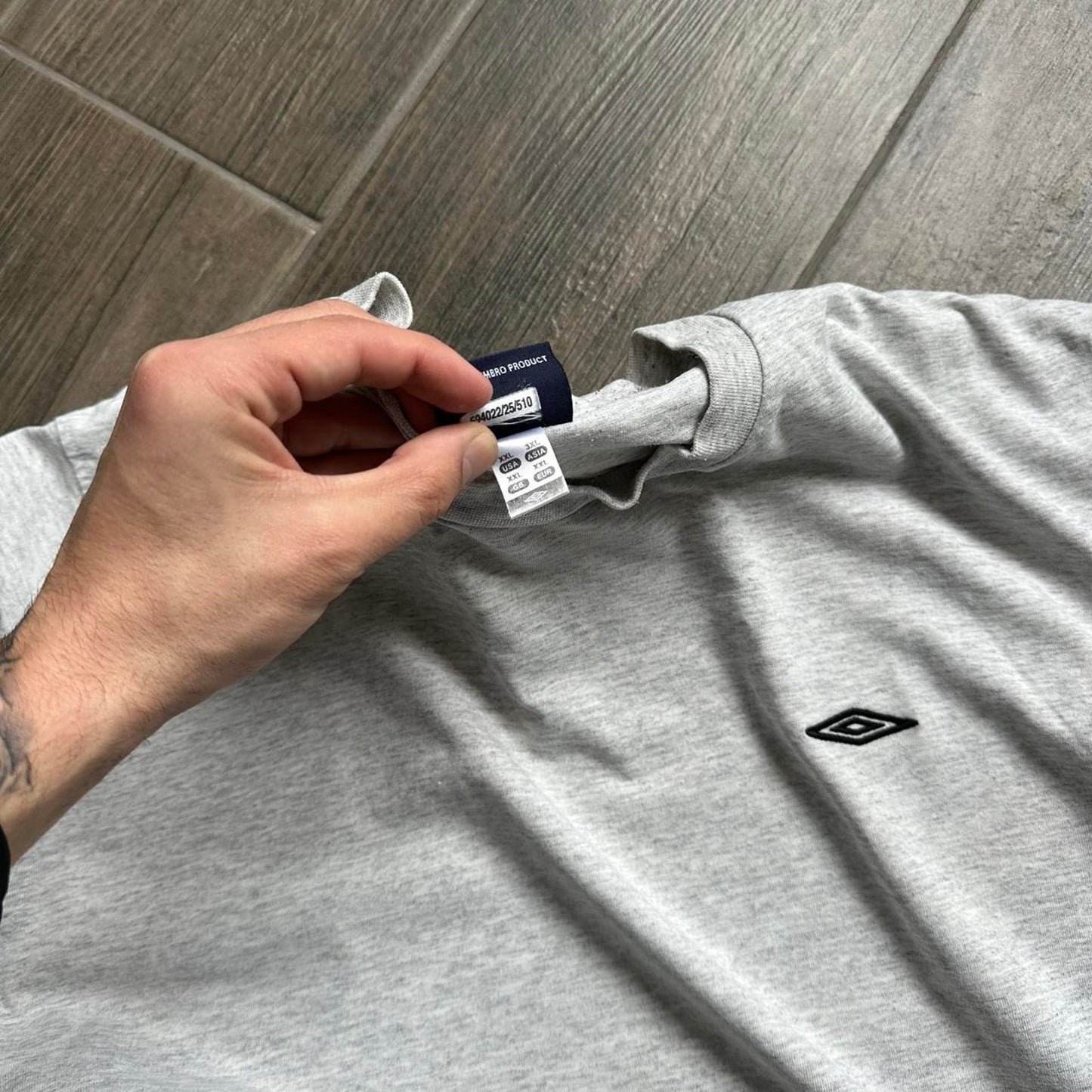 Grey umbro t shirt with black