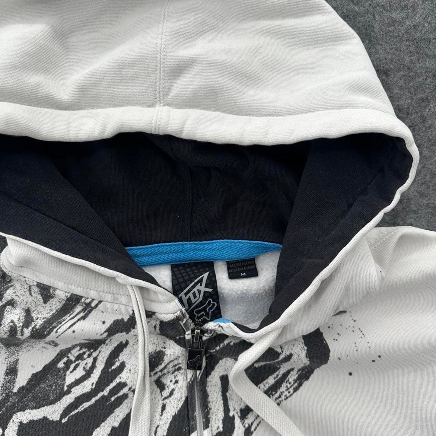 Fox racing white zip up