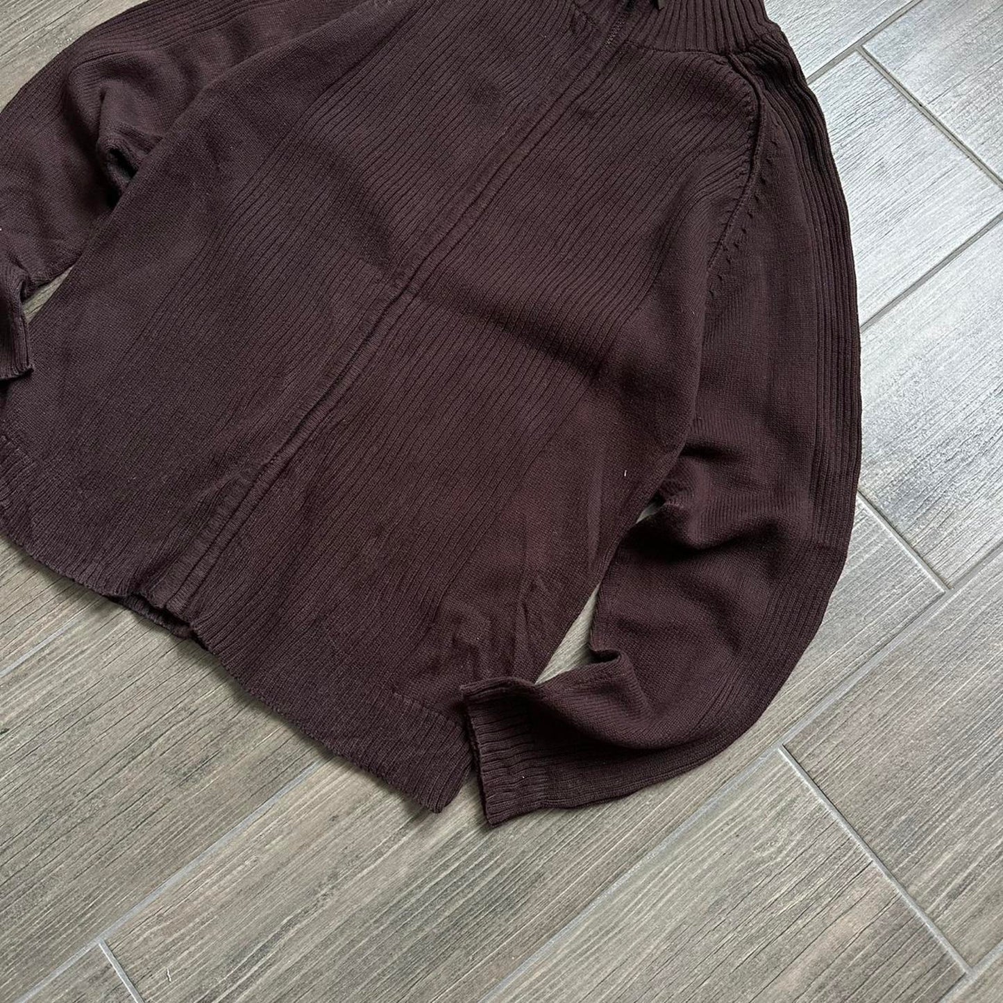 Y2k vintage zip knit winter