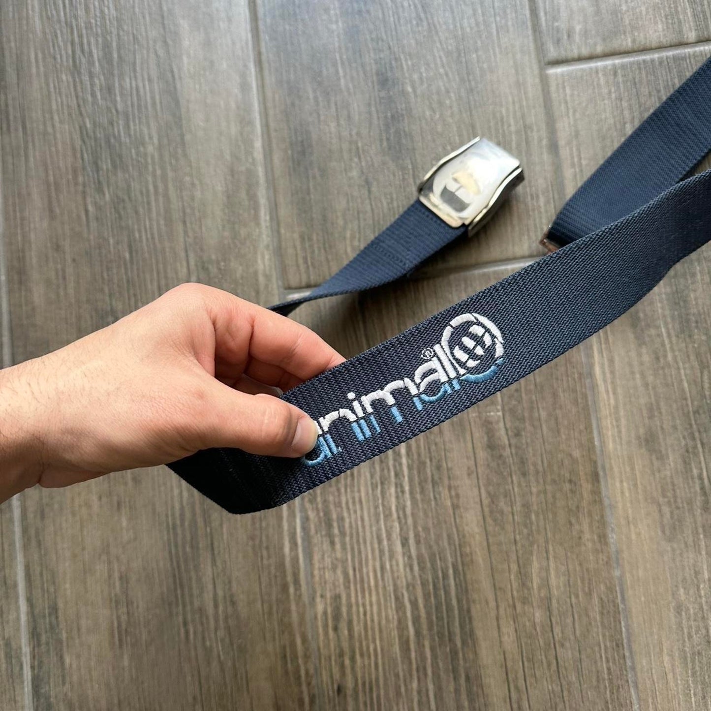 Animal navy blue belt