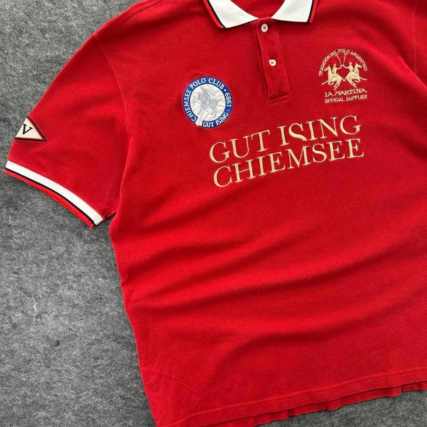 La martina red polo shirt