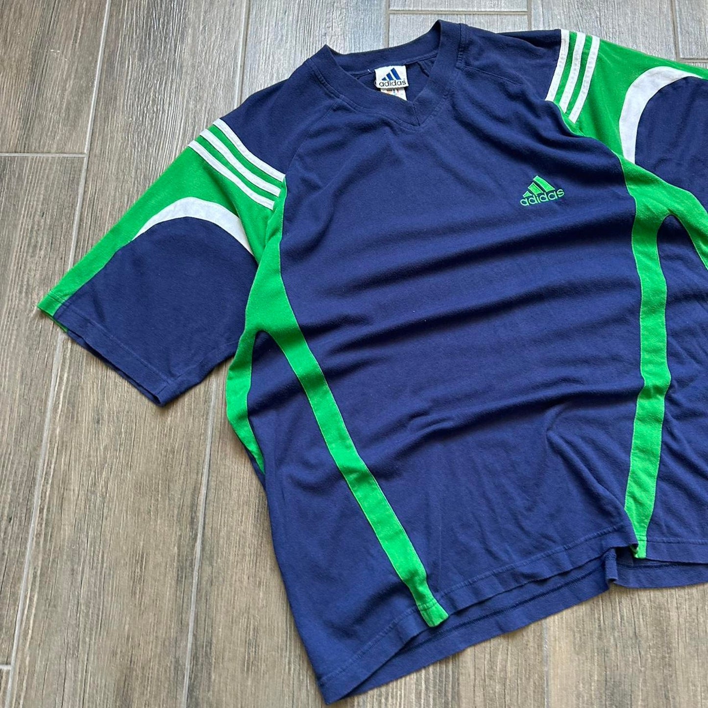 Adidas navy blue and green