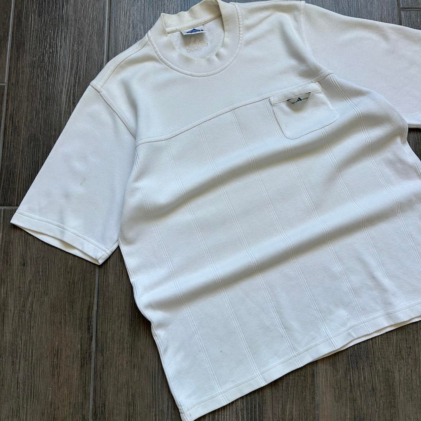 Adidas white boxy fit short