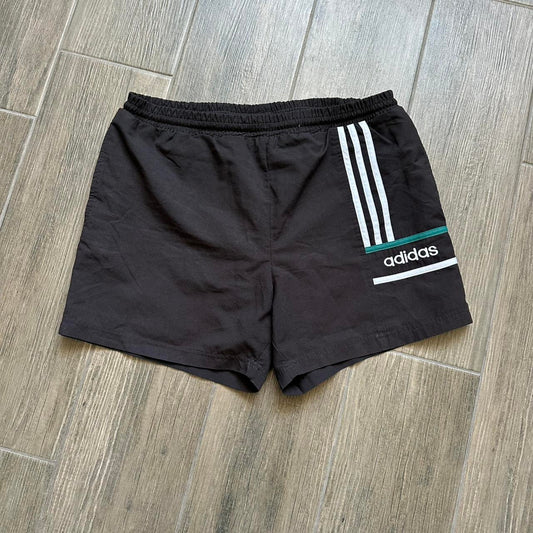 Adidas black vintage 90s shorts
