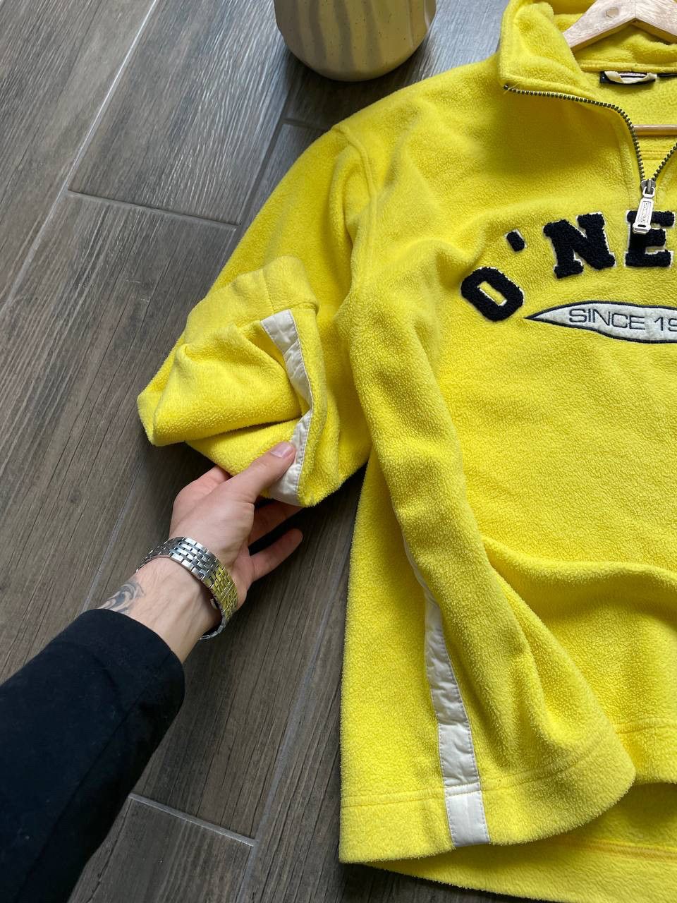 Oneill yellow fleece surf jumper