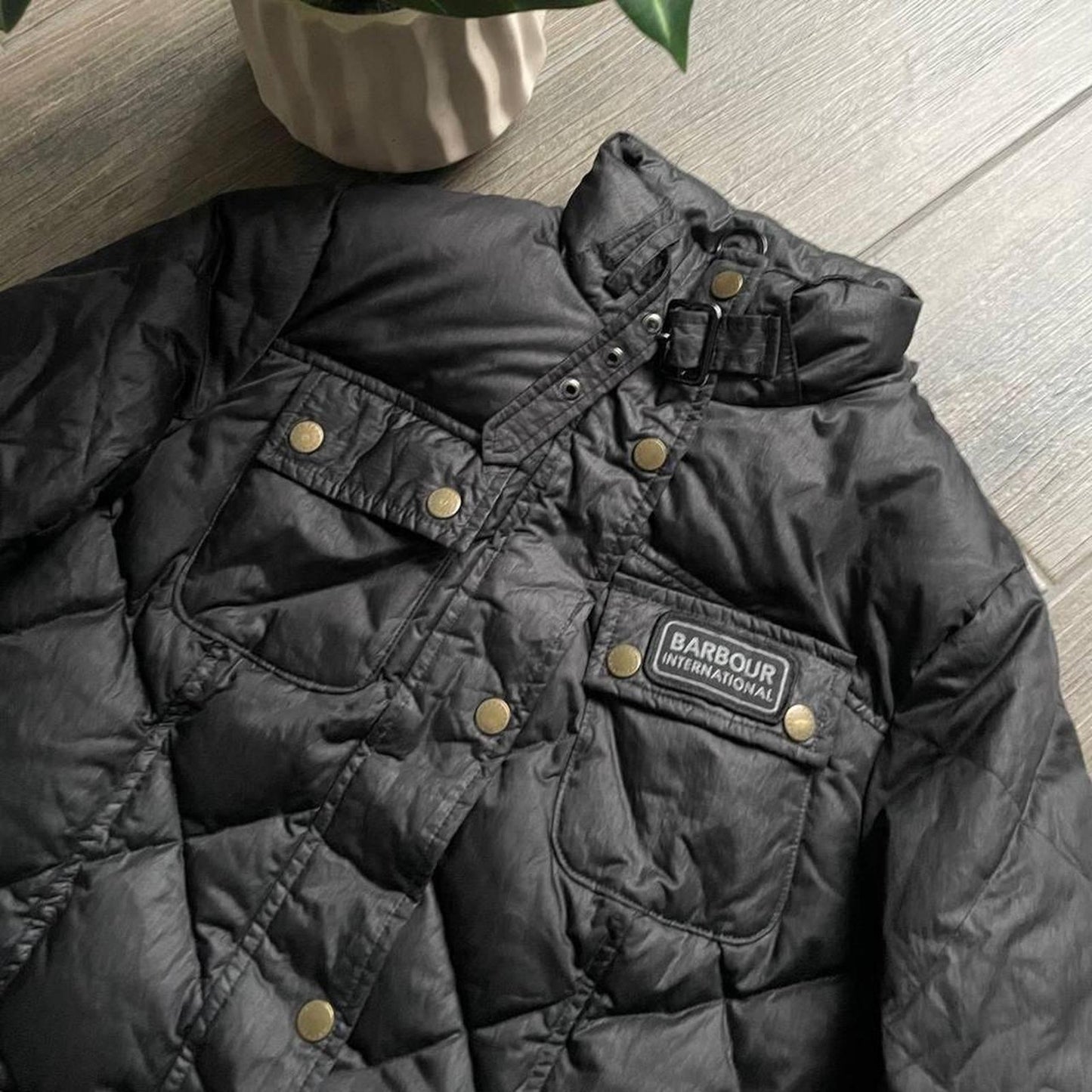 Barbour International Women’s Black Down winter jacket