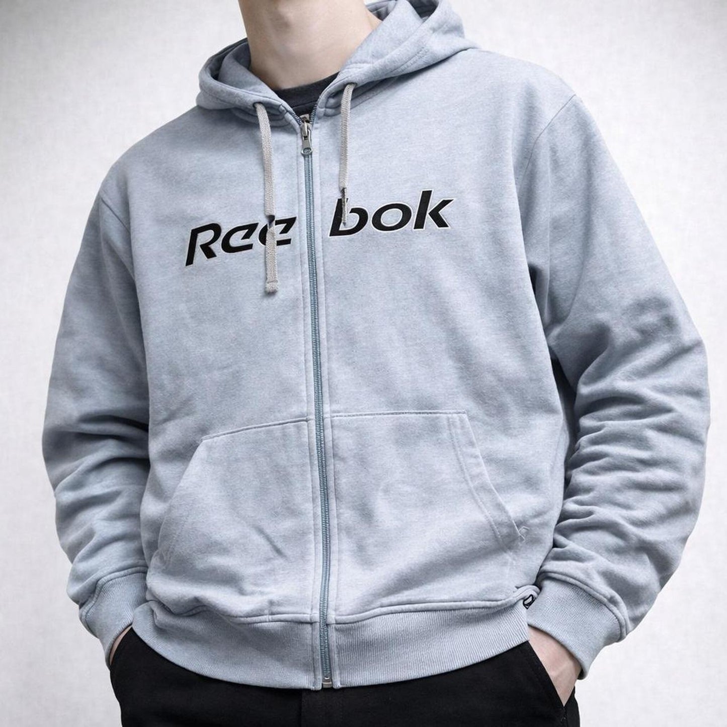 Reebok blue zip up hoodie