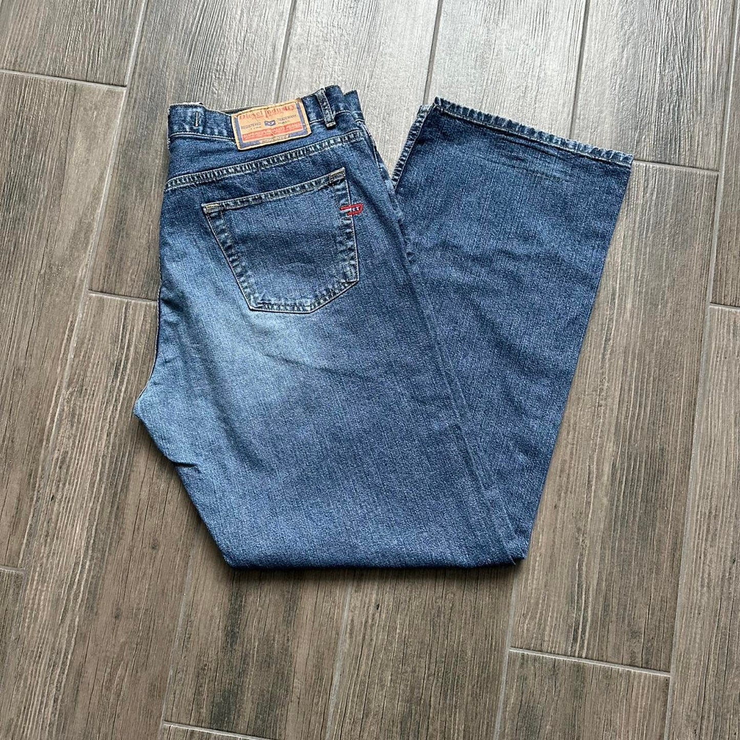 Diesel distressed blue jeans