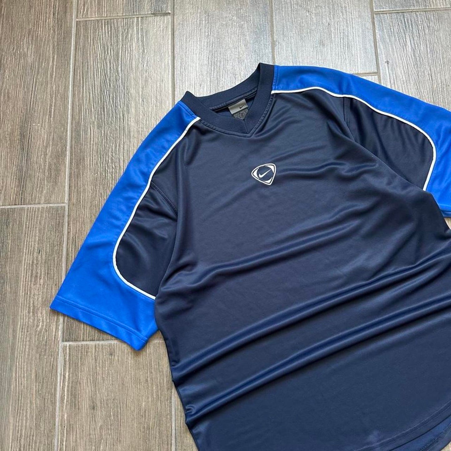 Nike Navy blue and white sportswear shirt