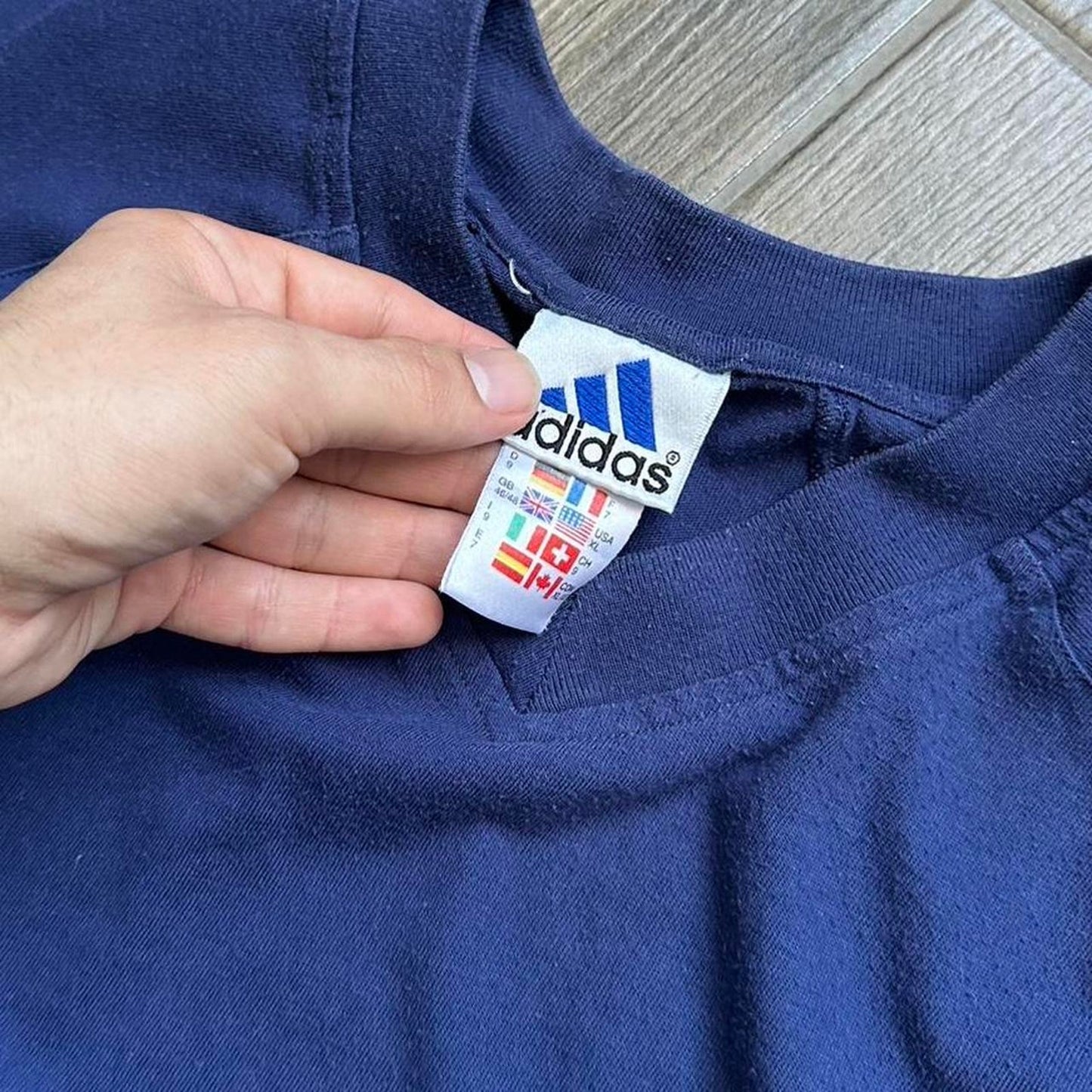 Adidas navy blue and green
